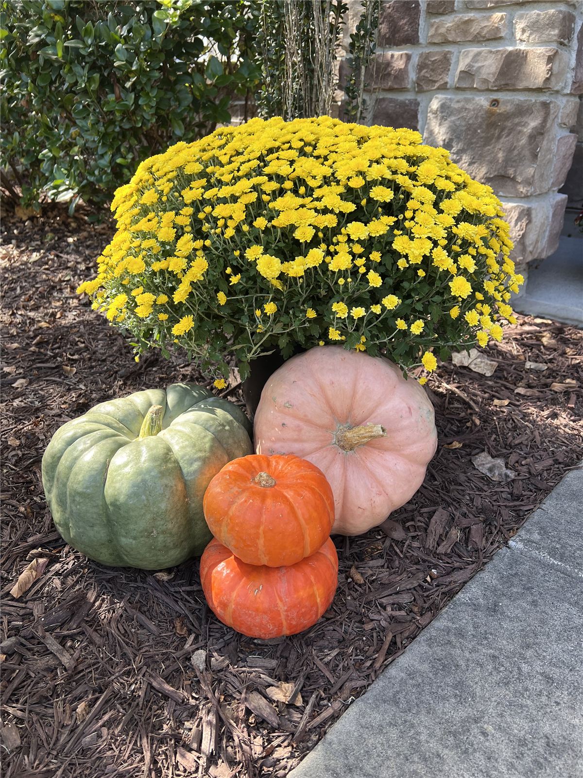 Elegant autumn porch styled by Fall Porch Charm, Raleigh area